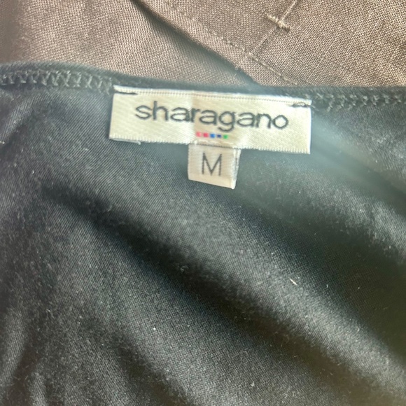 Sharagano Black Sleeveless Top with Satin Bow Empire Waist Size Medium - Picture 4 of 4